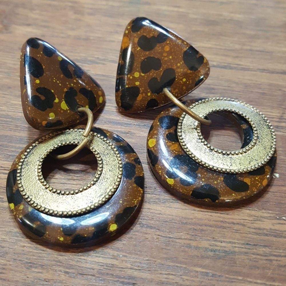 Animal Print earings